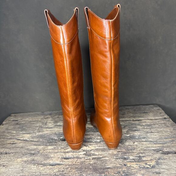 Loeffler Randall Tall Leather Riding Boots Brown Women’s 6B Made in Italy - Picture 8 of 16